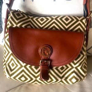 New Spartina 449 geometric Linen handbag